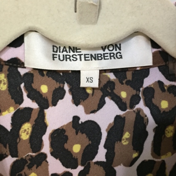 Diane Von Furstenberg Leopard Print Blouse - Brown and Pink - Picture 5 of 16